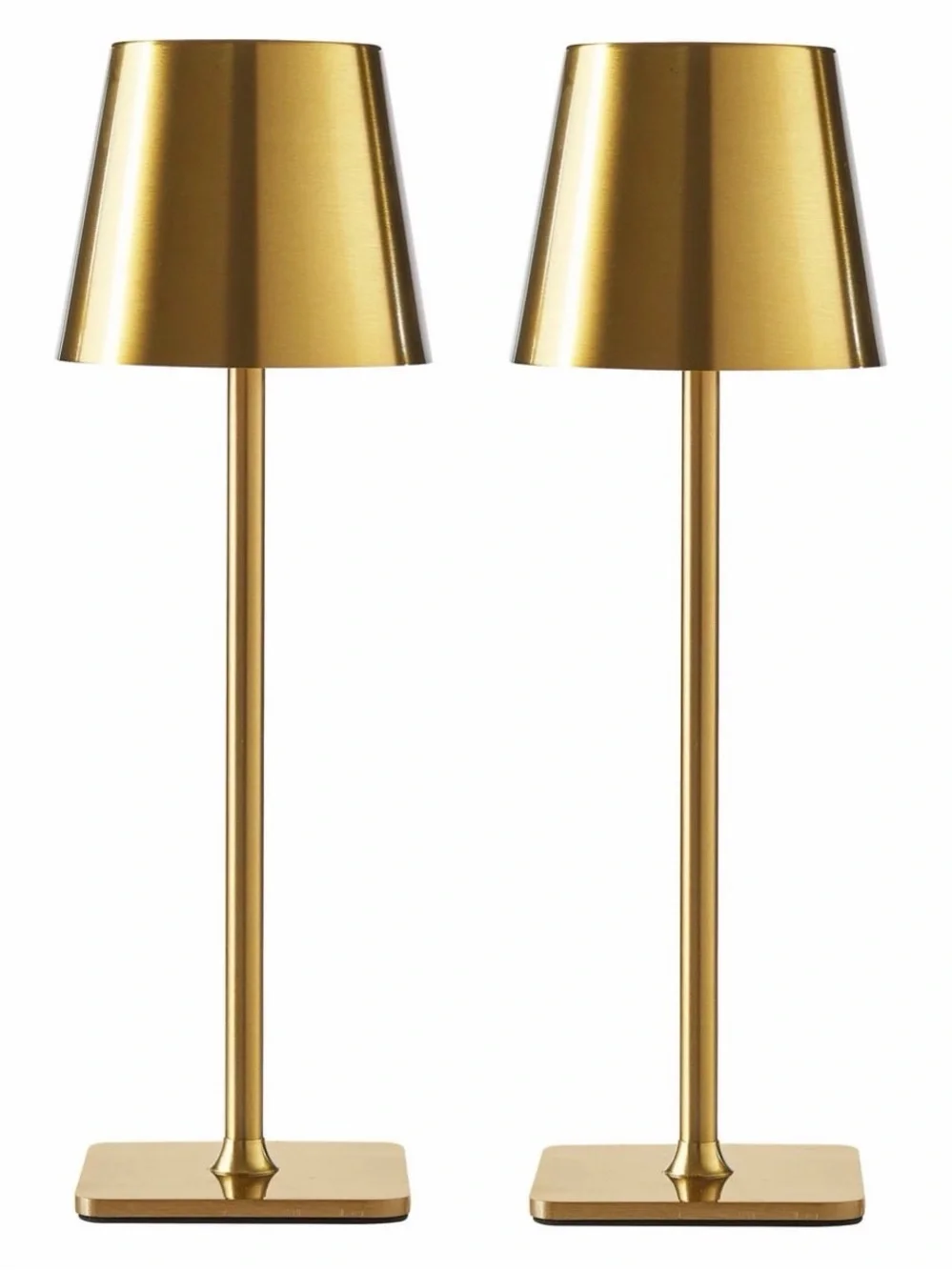 Gold Metal Table Lamps - Set of 2